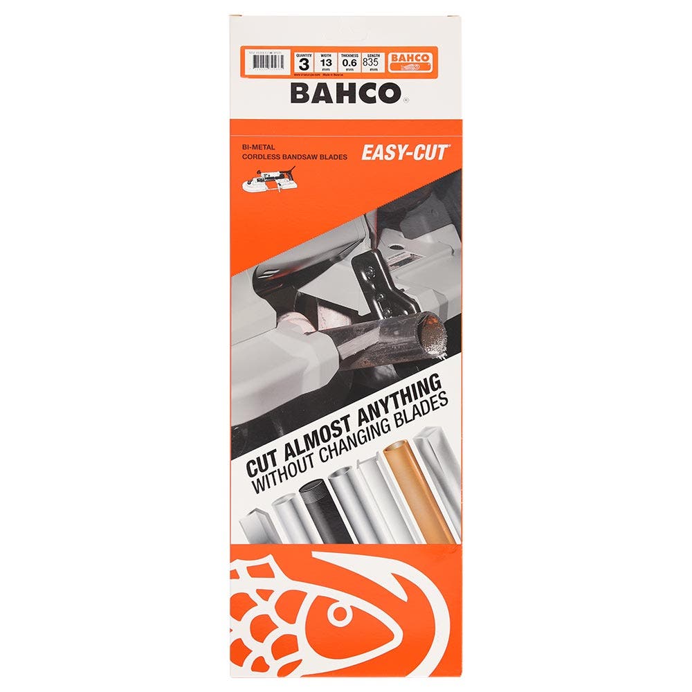 BAHCO 835mm Easy Cut Portaband Saw Blade - 3 Blade Pack 3857-13-0.6-EZ-M-3P835