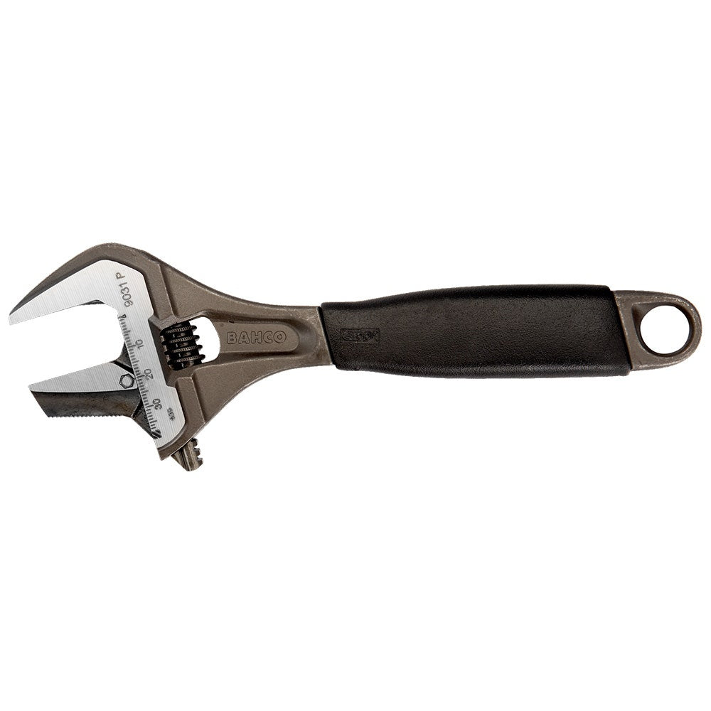 BAHCO ERGO Extra Wide Reversible Jaw Adjustable Wrench w. Rubber Handle 9031P