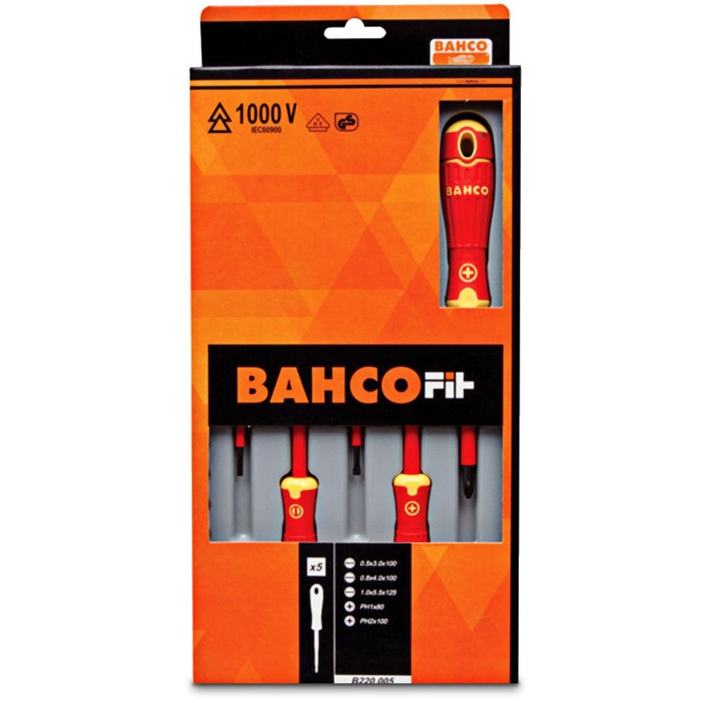 BAHCO SCREWDRIVER SET 5PC BAHCOFIT B220005