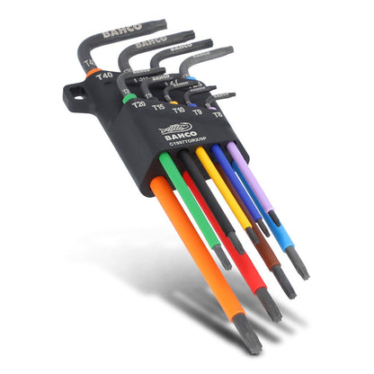 BAHCO Torx Coloured L-Key Set - 9 Piece C1997TORX 9P