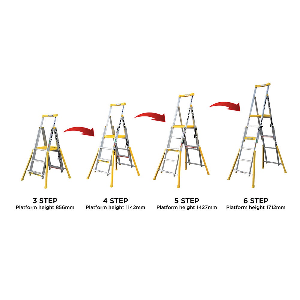 BAILEY 170kg Adjustable Height Platform Ladder FS13999