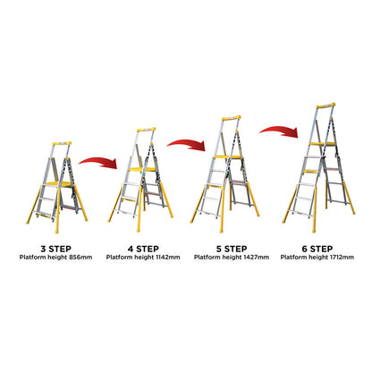 BAILEY 170kg Adjustable Height Platform Ladder FS13999