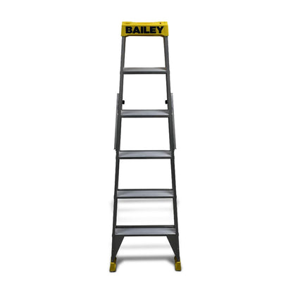 BAILEY 1.8m 150kg Step 6 Pro Aluminium Double Sided Ladder FS13963