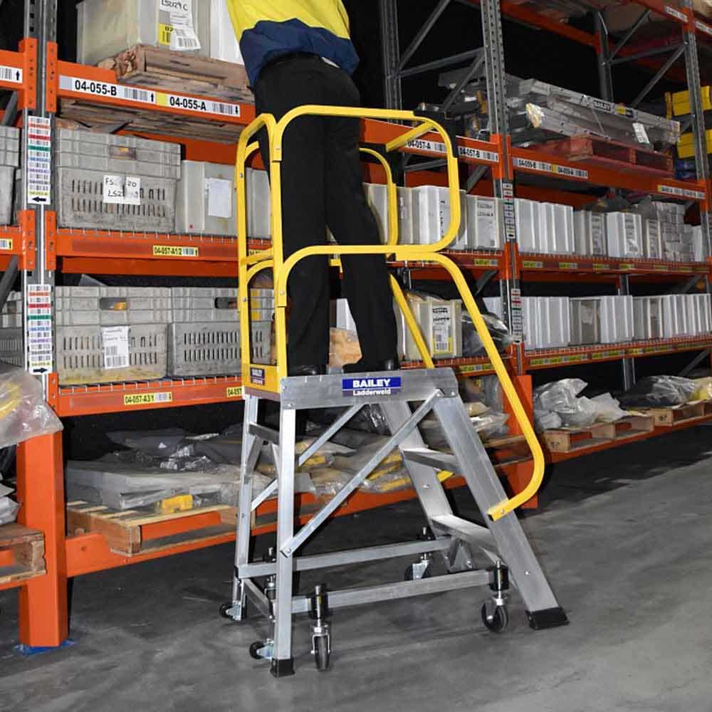 BAILEY Aluminium Order Picking Platform 2 150 Kg Ind Ladderweld FS13873