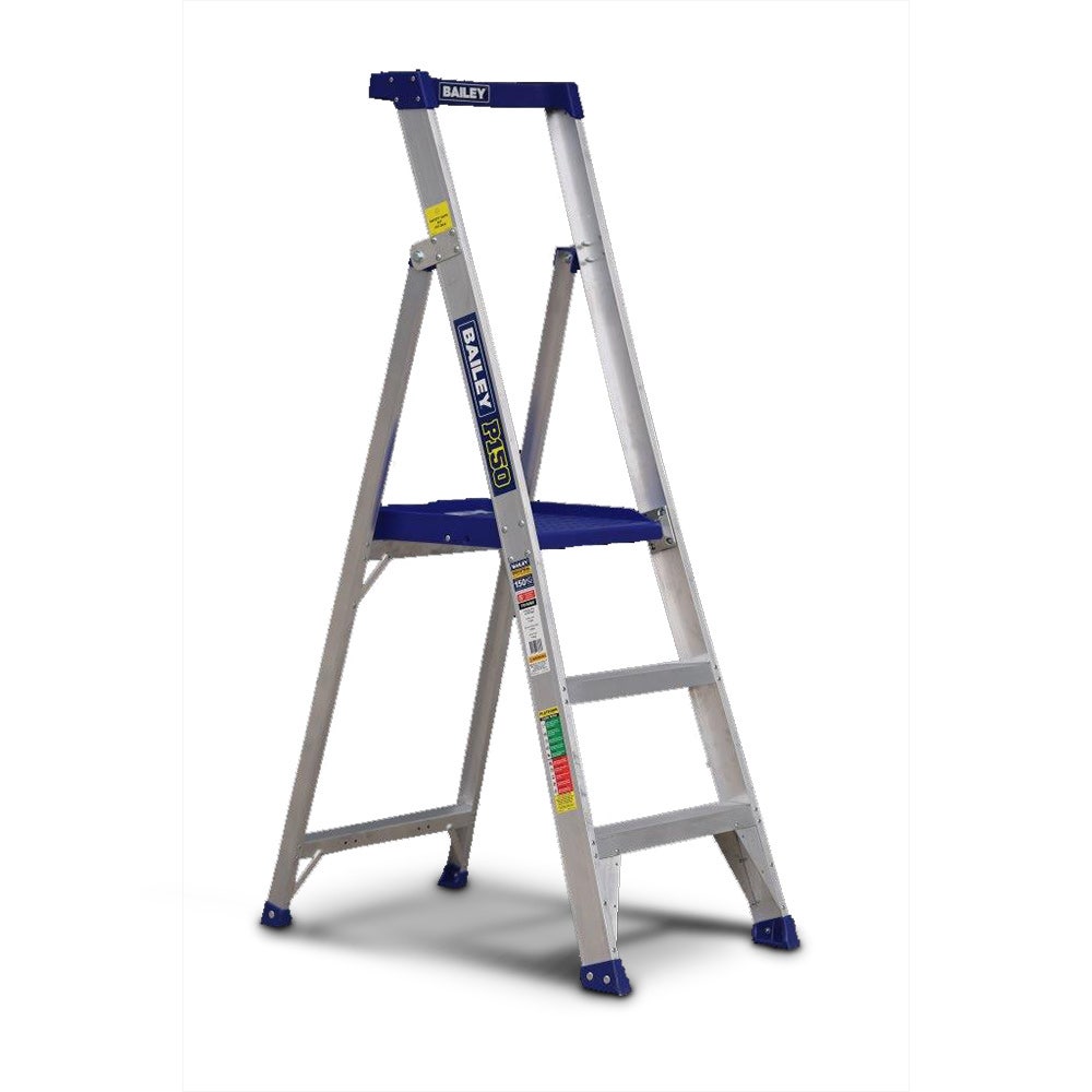 BAILEY P1503 Platform Step Ladder 0.9m Aluminium 150kg Industrial FS14066