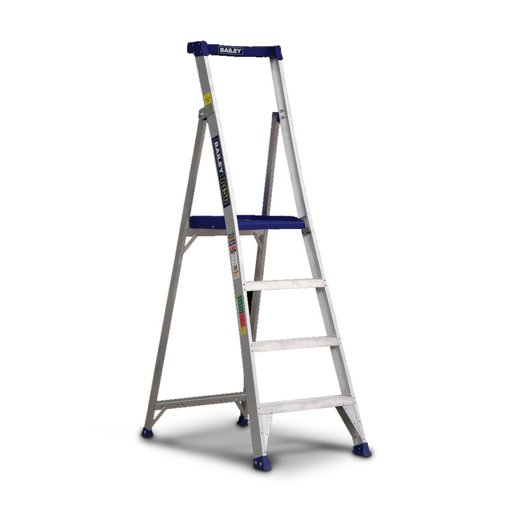 BAILEY P1504 Platform Step Ladder 1.2m Aluminium 150kg Industrial FS14067