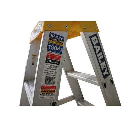 BAILEY Pro Aluminum Double Sided Ladder 3 FS13960