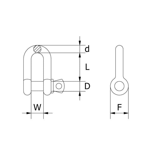 BEAVER 13mm Hot Dipped Galvanised Commercial Dee Shackles 200313P