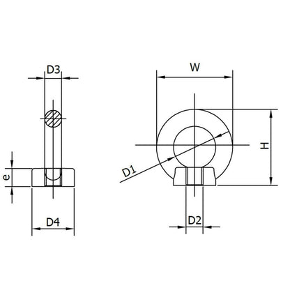 BEAVER 16mm Metric Shouldered Eye Nuts to DIN 582 359216