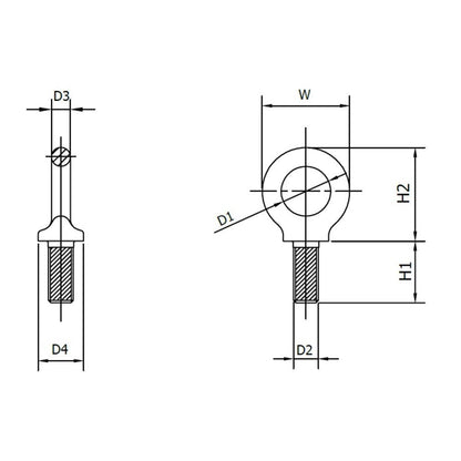 BEAVER 22mm Lifting Metric Shoulder Eyebolts 359122