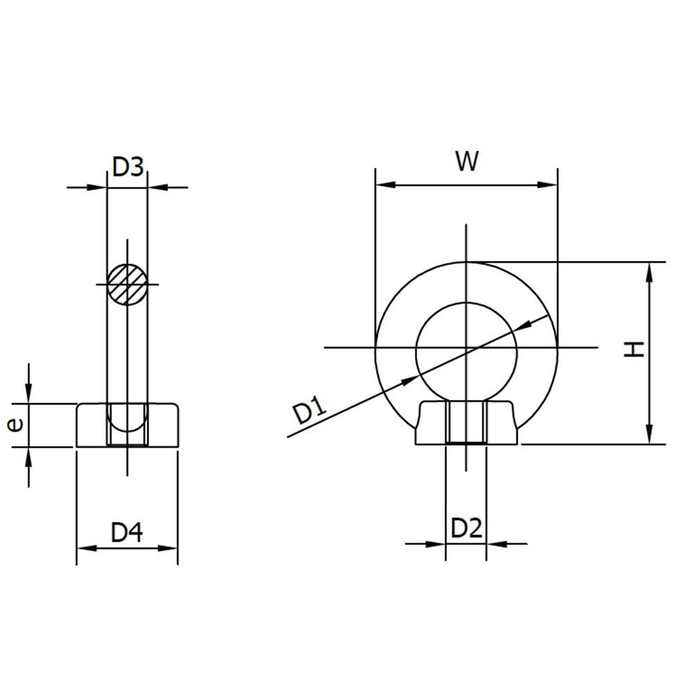 BEAVER 24mm Metric Shouldered Eye Nuts to DIN 582 359224