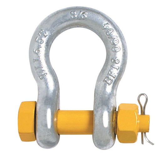 BEAVER 25mm x 29mm Yellow Pin GS Safety Pin Anchor Bow Shackle 244325