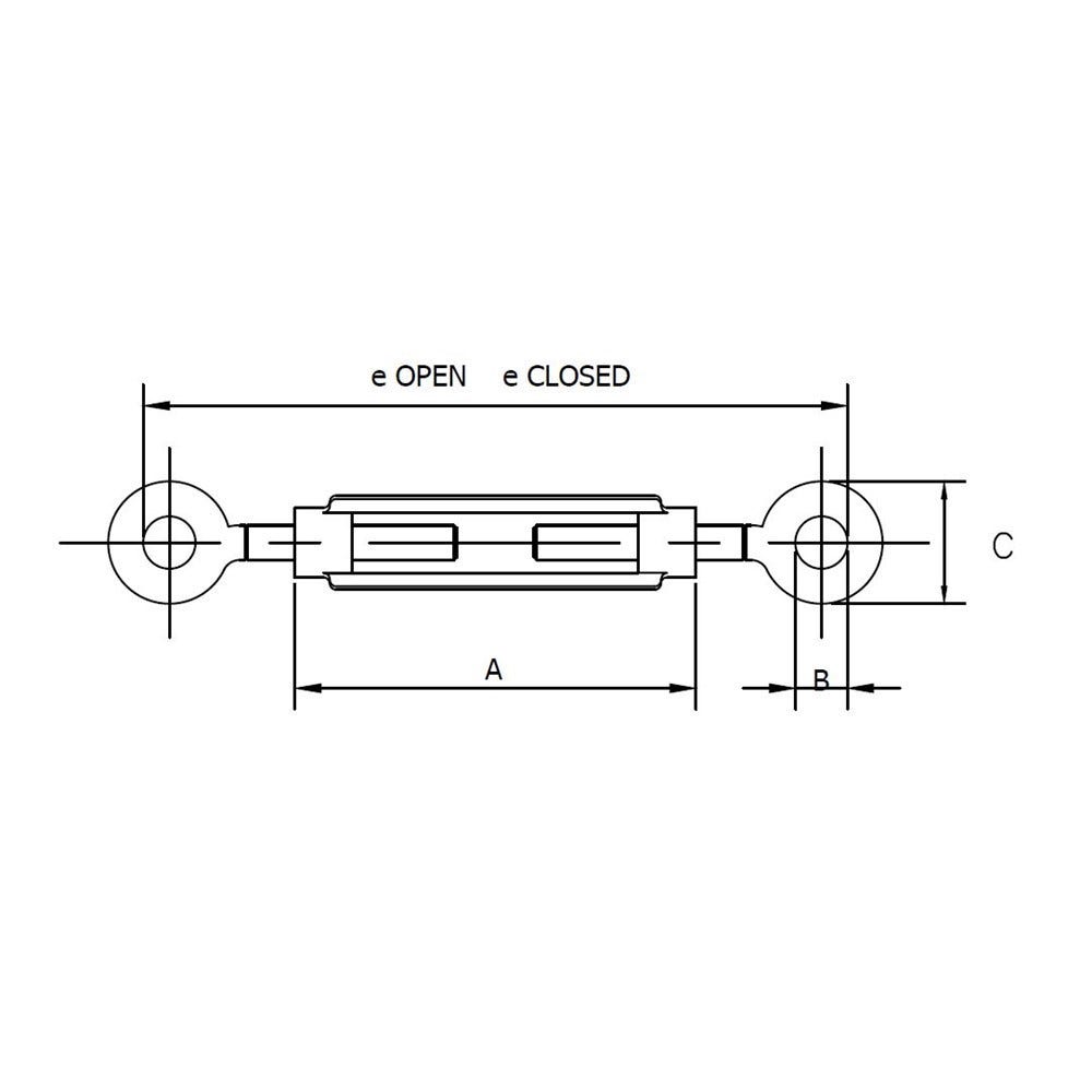 BEAVER 6mm Eye and Eye Commercial Turnbuckles 324206