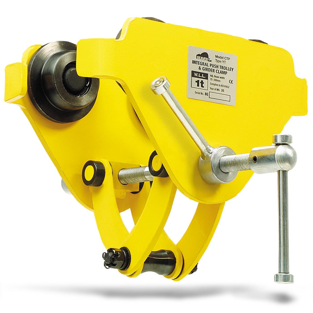 BEAVER Trolley Girder 1Tonne 75-200mm Yellow