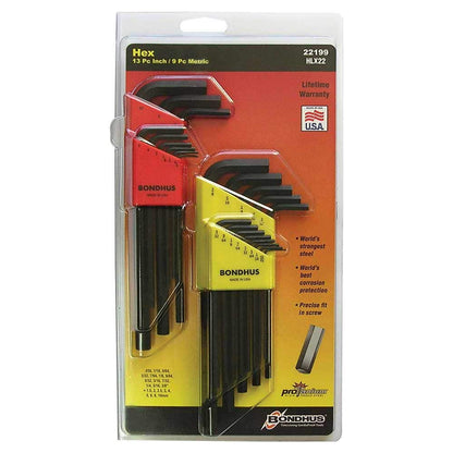 BONDHUS AF Metric Hex Key Set BD22199