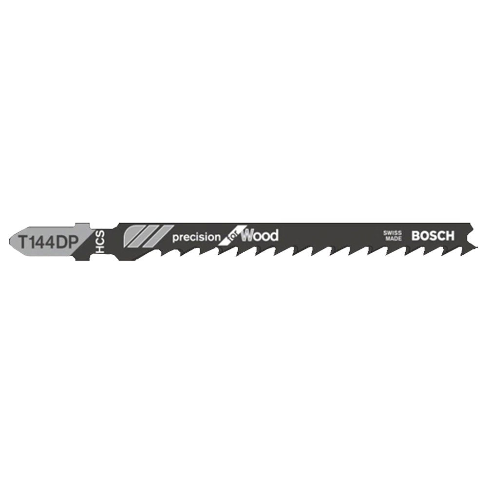 BOSCH 100mm T-Shank Jigsaw Blade for Wood T144DP - 5 Piece