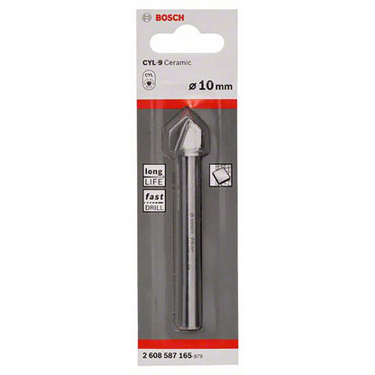 BOSCH 10.0 x 90mm TCT Glass and Tile Drill Bit - CYL-9 CERAMIC
