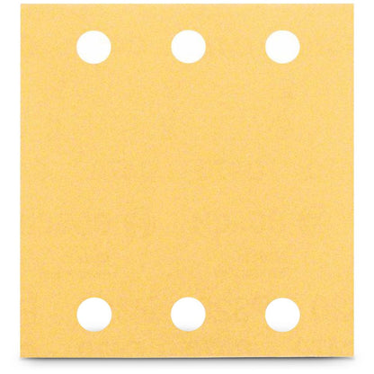 BOSCH 115 x 107mm 40-Grit 6-Hole Hook and Loop Sanding Sheet for Wood and Paint - 10 Piece