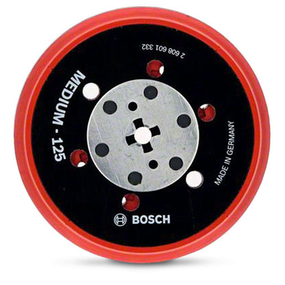BOSCH 125mm Medium Hook and Loop Random Orbital Sander Backing Pad - Suits Various Brands