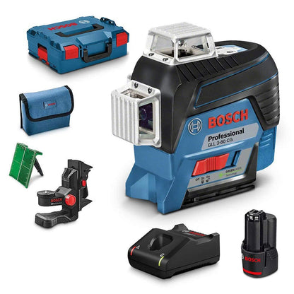 BOSCH 12V 3x360 degrees Green Multi-Line Laser Level Kit 06159940R1