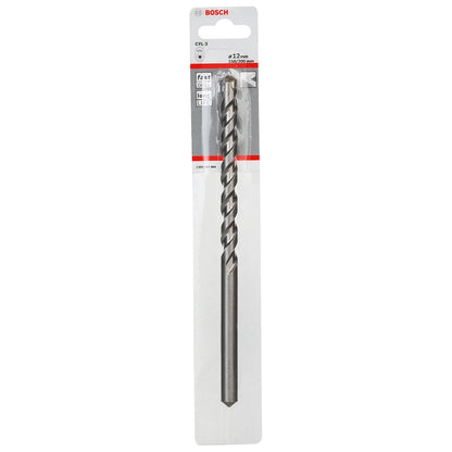 BOSCH 12 x 200mm Silver Percussion Masonry Drill Bit