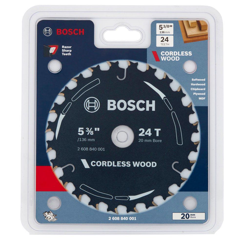 BOSCH 136mm 24T TCT Circular Saw Blade for Wood Cutting - CORDLESS WOOD