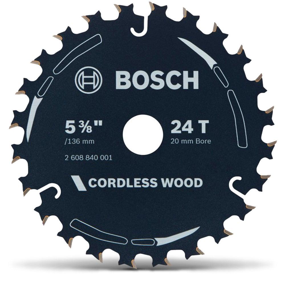 BOSCH 136mm 24T TCT Circular Saw Blade for Wood Cutting - CORDLESS WOOD
