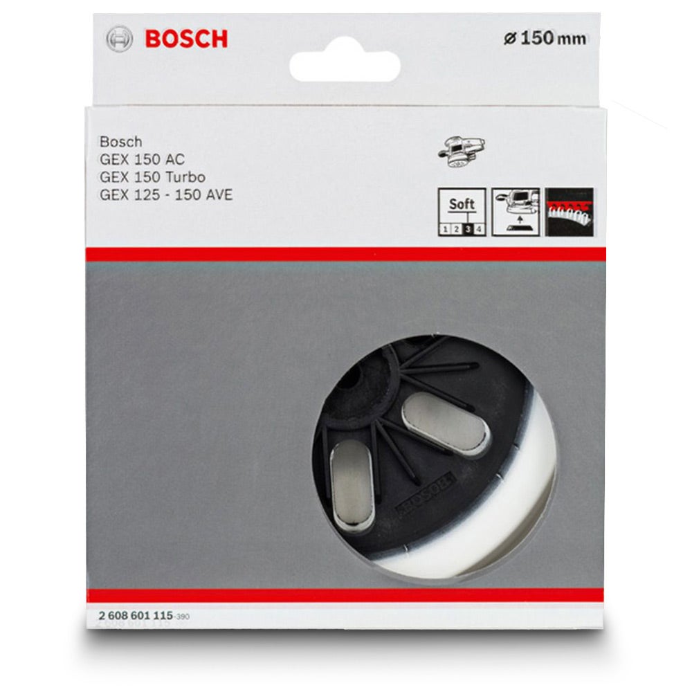 BOSCH 150mm Soft Hook and Loop Random Orbital Sander Backing Pad