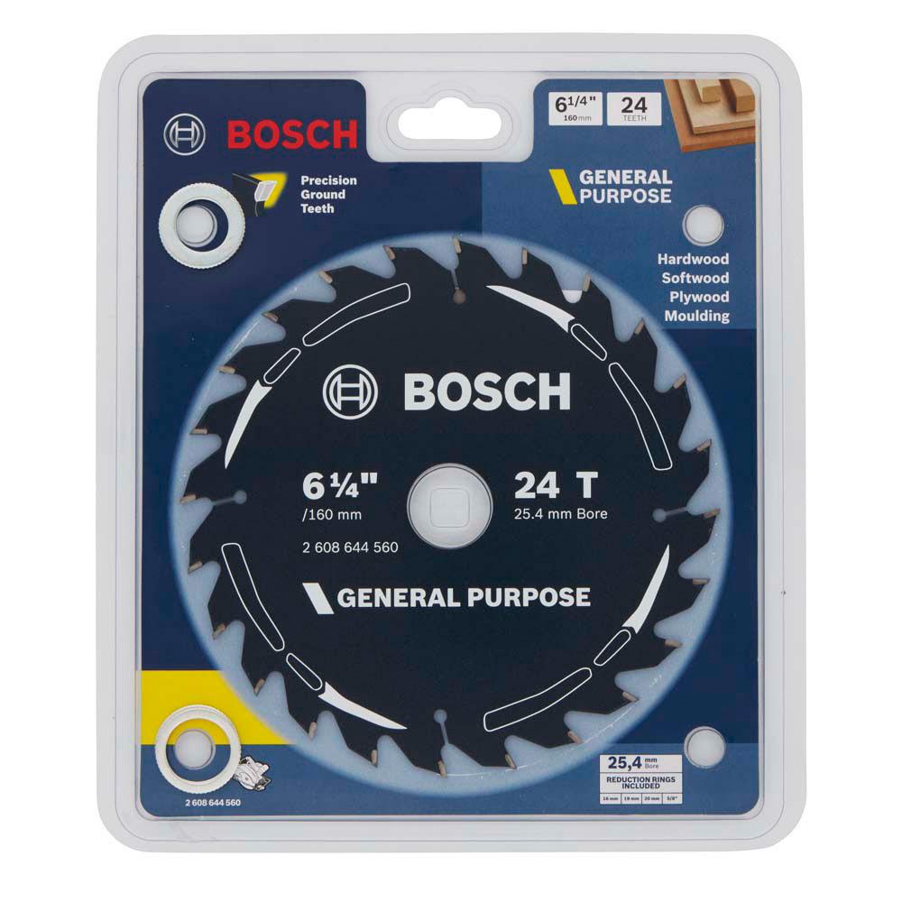 BOSCH 160mm 24T TCT Circular Saw Blade for Wood Cutting - GENERAL PURPOSE