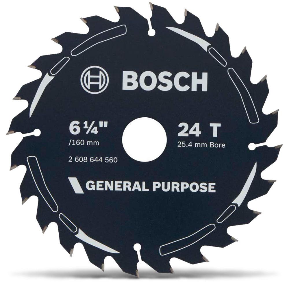 BOSCH 160mm 24T TCT Circular Saw Blade for Wood Cutting - GENERAL PURPOSE