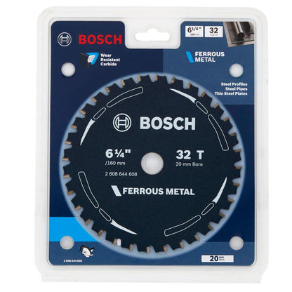BOSCH 160mm 32T TCT Circular Saw Blade for Ferrous Metal Cutting - FERROUS METAL