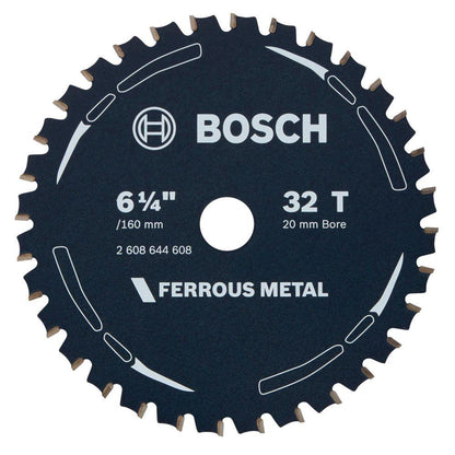 BOSCH 160mm 32T TCT Circular Saw Blade for Ferrous Metal Cutting - FERROUS METAL