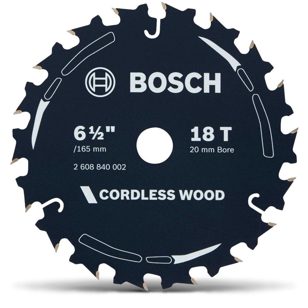 BOSCH 165mm 18T TCT Circular Saw Blade for Wood Cutting - CORDLESS WOOD