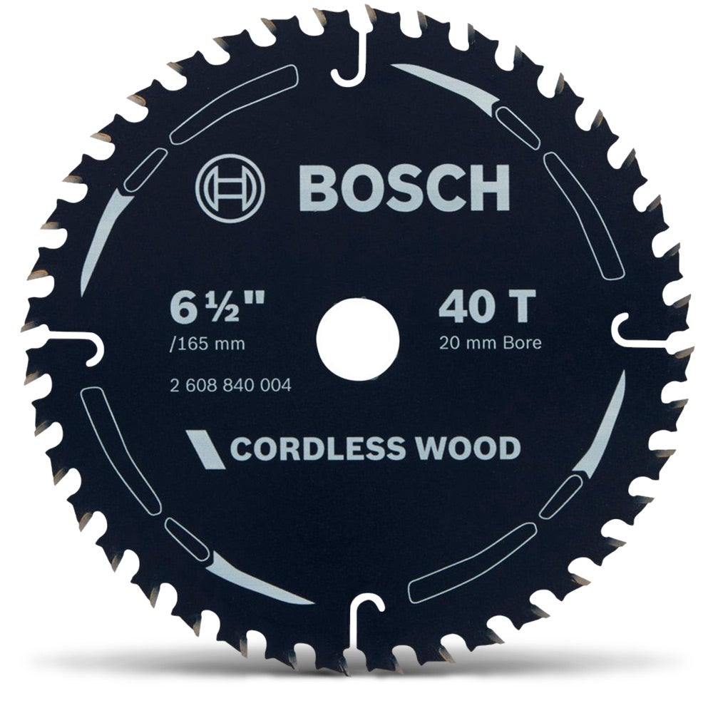 BOSCH 165mm 40T TCT Circular Saw Blade for Wood Cutting - CORDLESS WOOD