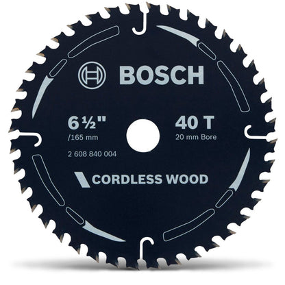 BOSCH 165mm 40T TCT Circular Saw Blade for Wood Cutting - CORDLESS WOOD
