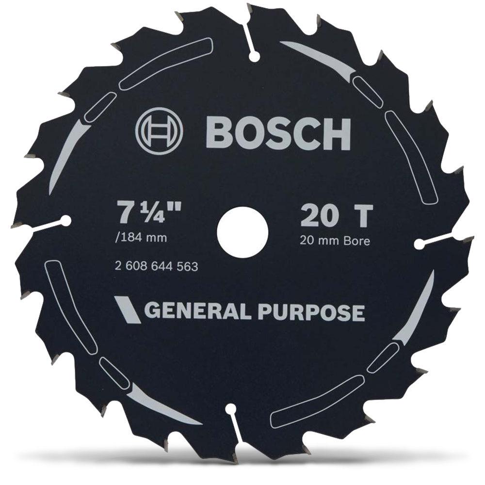 BOSCH 184mm 20T TCT Circular Saw Blade for Wood Cutting - GENERAL PURPOSE