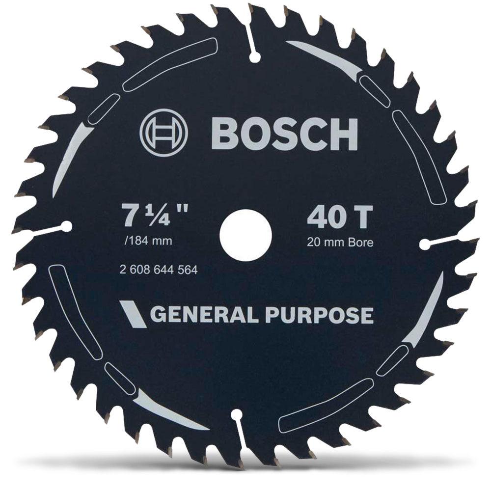BOSCH 184mm 40T TCT Circular Saw Blade for Wood Cutting - GENERAL PURPOSE