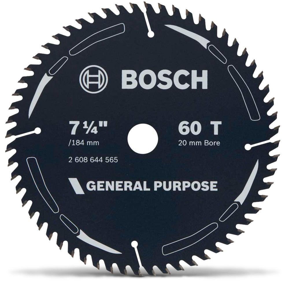 BOSCH 184mm 60T TCT Circular Saw Blade for Wood Cutting - GENERAL PURPOSE