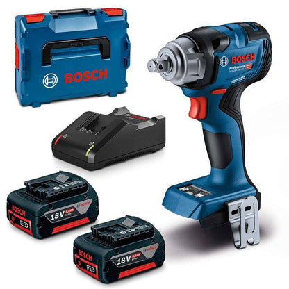BOSCH 18V Brushless 2 x 5.0Ah 1 2inch Impact Wrench Kit GDS 18V-330 HC 06019L5041