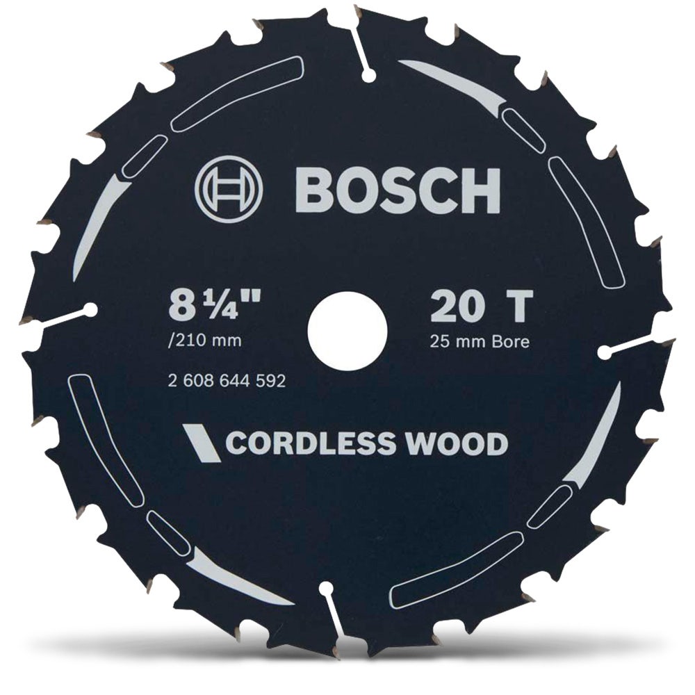 BOSCH 210mm 20T TCT Circular Saw Blade for Wood Cutting - CORDLESS WOOD