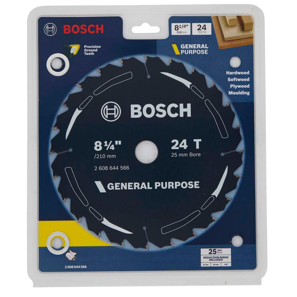 BOSCH 210mm 24T TCT Circular Saw Blade for Wood Cutting - GENERAL PURPOSE