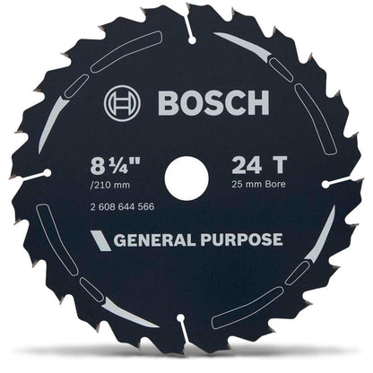 BOSCH 210mm 24T TCT Circular Saw Blade for Wood Cutting - GENERAL PURPOSE