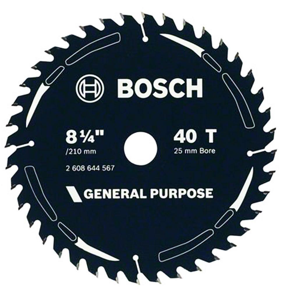 BOSCH 210mm 40T TCT Circular Saw Blade for Wood Cutting - GENERAL PURPOSE