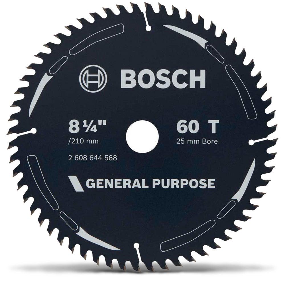 BOSCH 210mm 60T TCT Circular Saw Blade for Wood Cutting - GENERAL PURPOSE