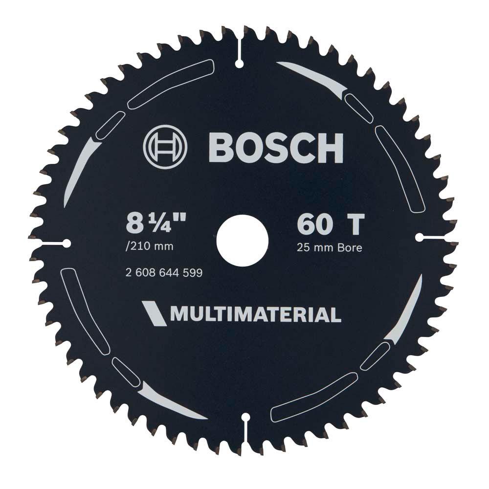 BOSCH 210mm 60T TCT Circular Saw Blade for Multi-Purpose Cutting - MULTIMATERIAL
