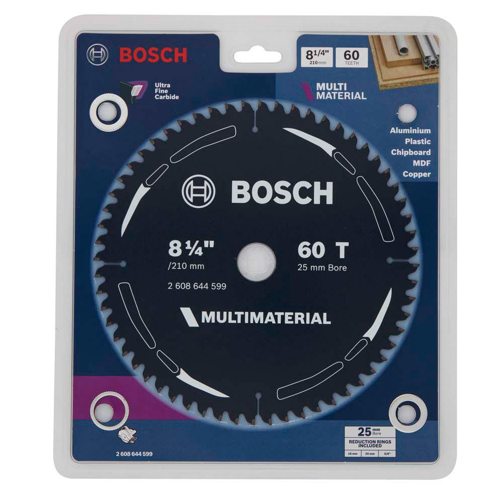 BOSCH 210mm 60T TCT Circular Saw Blade for Multi-Purpose Cutting - MULTIMATERIAL