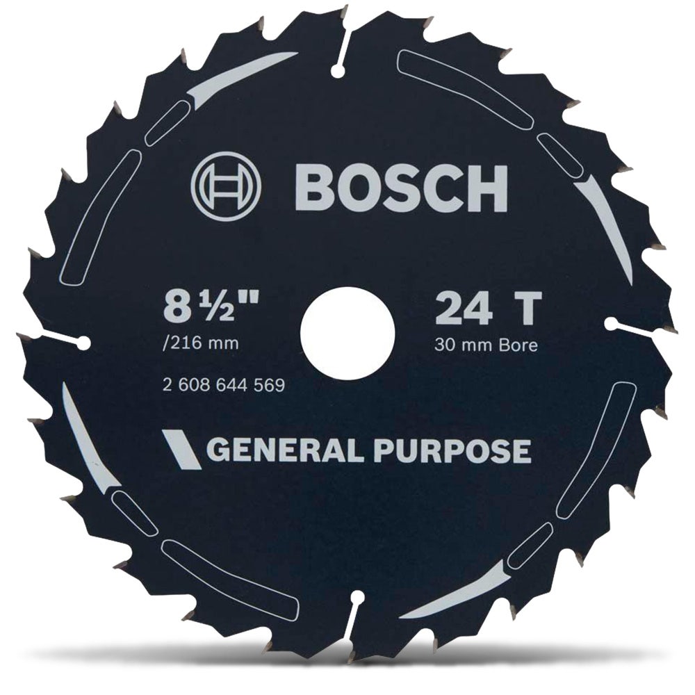BOSCH 216mm 24T TCT Circular Saw Blade for Wood Cutting - GENERAL PURPOSE