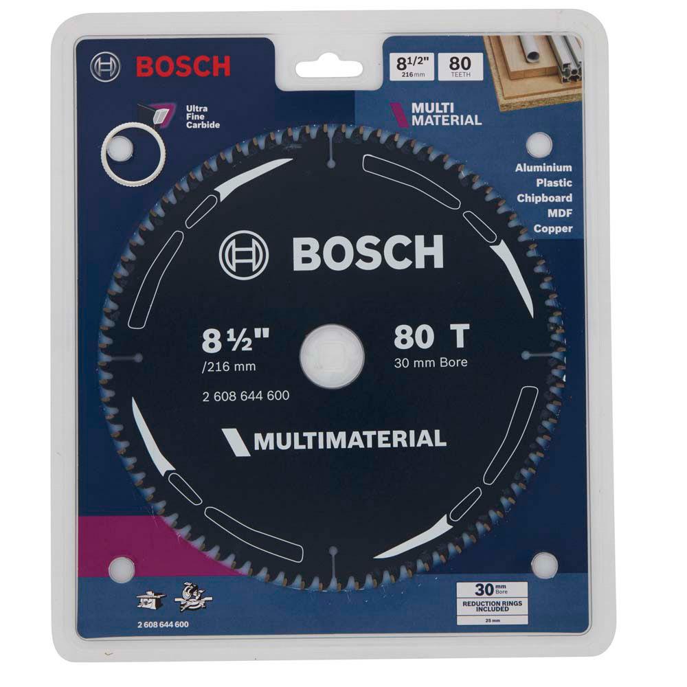 BOSCH 216mm 80T TCT Circular Saw Blade for Multi-Purpose Cutting - MULTIMATERIAL 2608644600