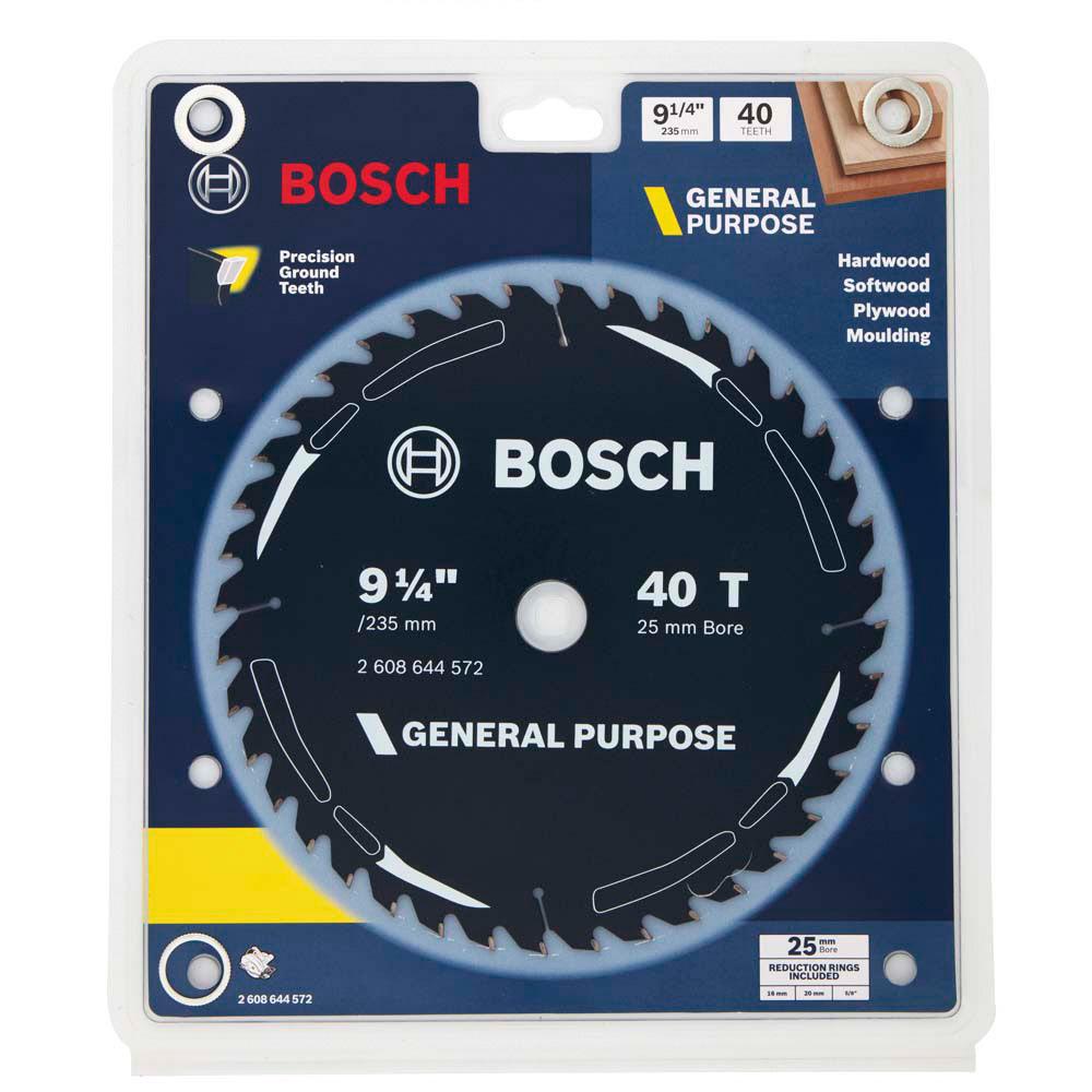 BOSCH 235mm 40T TCT Circular Saw Blade for Wood Cutting - GENERAL PURPOSE