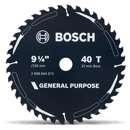 BOSCH 235mm 40T TCT Circular Saw Blade for Wood Cutting - GENERAL PURPOSE